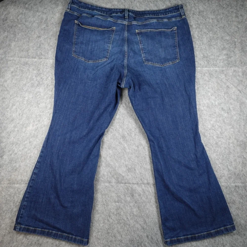 Ava‎ Viv Jeans Womens 26 Blue High Rise Flare Stretch Dark Wash Denim